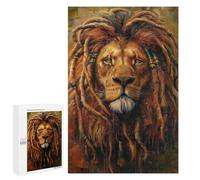 Puzzle 1000 PCS pour Adolescents Rastafari Lion Jamaica Puzzle pour Adultes Jouets Anti-Stress Difficile Idéal comme Cadeau 1000 PCS