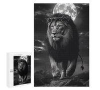 Puzzle 1000 PCS pour Adolescents Regal Lion Moonlit Majesty -1 Puzzle pour Adolescents Améliore La Mémoire Défi À Compléter Amusant en Famille Et Soirée Jeux 1000 PCS