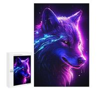 Puzzle 1000 PCS pour Adolescents Retro White Wolf Puzzle Jeux De Famille Assemblage De Motifs Cadeaux Uniques pour Anniversaire Et Noël 1000 PCS