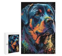 Puzzle 1000 PCS pour Adolescents Rottweiler Style 2 Casse-têtes pour Adultes Jeux Relaxants Analyse Et Logique Interaction Parent-Enfant 1000 PCS