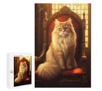Puzzle 1000 PCS pour Adolescents Royal Cat Throne Decor Puzzles pour Adultes : Améliorent La Mémoire, Difficiles Et Stimulants, Cadeaux De Noël Et d'anniversaire 1000 PCS
