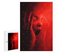 Puzzle 1000 PCS pour Adolescents Screaming Face in Red Puzzle Adulte Jeu Manuel Décoration Intérieure Cadeaux Uniques pour Anniversaire Et Noël 1000 PCS