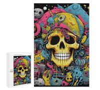 Puzzle 1000 PCS pour Adolescents Skull Chaos Puzzle pour Adultes Jeu De Réflexion, Analyse Et Logique, Idéal comme Cadeau 1000 PCS