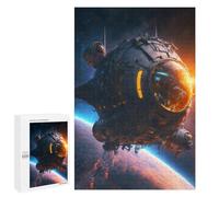 Puzzle 1000 PCS pour Adolescents Space Station Orbiting Planet Puzzle Jeux De Famille Assemblage De Motifs Cadeaux Uniques pour Anniversaire Et Noël 1000 PCS