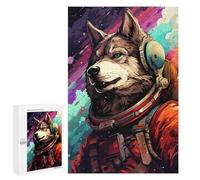 Puzzle 1000 PCS pour Adolescents Space Wolf Adventure -1 Puzzle pour Adolescents Améliore La Mémoire Défi À Compléter Amusant en Famille Et Soirée Jeux 1000 PCS