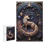 Puzzle 1000 PCS pour Adolescents Steampunk Red Fox Art Deco Puzzle pour Adultes Jeux Relaxants Décoration Parfaite, pour Toute La Famille 1000 PCS