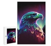 Puzzle 1000 PCS pour Adolescents Synthwave Eagle Puzzle pour Adultes Jouets Anti-Stress Difficile Idéal comme Cadeau 1000 PCS