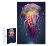 Puzzle 1000 PCS pour Adolescents The Mysterious Jellyfish 2 Puzzle Adulte Jeu Manuel Décoration Intérieure Cadeaux Uniques pour Anniversaire Et Noël 1000 PCS