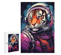 Puzzle 1000 PCS pour Adolescents Tiger Astronaut Space Suit-3 Puzzle pour Adolescents Améliore La Mémoire Défi À Compléter Amusant en Famille Et Soirée Jeux 1000 PCS