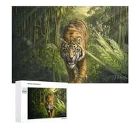 Puzzle 1000 PCS pour Adolescents Tiger in The Tropical Forest Puzzle pour Adultes, Jouet, Décoration Murale, Améliore La Mémoire, Aide À Exercer Le Cerveau 1000 PCS