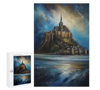 Puzzle 1000 PCS pour Adolescents Timeless Mont Saint Michel Puzzles pour Adultes Jeu Familial Décoration Intérieure pour Anniversaire, Noël 1000 PCS