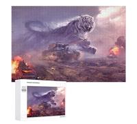 Puzzle 1000 PCS pour Adolescents Titanic Battle Tiger Vs. Tanks Puzzle pour Adultes, Jouet, Décoration Murale, Améliore La Mémoire, Aide À Exercer Le Cerveau 1000 PCS