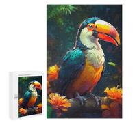 Puzzle 1000 PCS pour Adolescents Toucan Tango in The Jungle Puzzles pour Adultes Jeu Familial Décoration Intérieure pour Anniversaire, Noël 1000 PCS