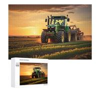 Puzzle 1000 PCS pour Adolescents Tractor Sunset Farm Scene Puzzles pour Adultes Jeu Familial Course De Vitesse Manuelle Cadeaux Anti-Stress 1000 PCS