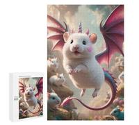 Puzzle 1000 PCS pour Adolescents Unicorn White Mouse Dragon Hybrid Jeux De Puzzle Relaxants, Défi Difficile, Cadeaux Uniques pour Anniversaire Et Noël 1000 PCS