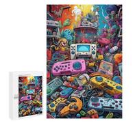 Puzzle 1000 PCS pour Adolescents Video Game Controllers in A Fantasy World Puzzle pour Adultes Jeu De Réflexion, Analyse Et Logique, Idéal comme Cadeau 1000 PCS
