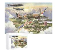 Puzzle 1000 PCS pour Adolescents Warplanes Soaring Above The Countryside Puzzle pour Adultes, Jouet, Décoration Murale, Améliore La Mémoire, Aide À Exercer Le Cerveau 1000 PCS