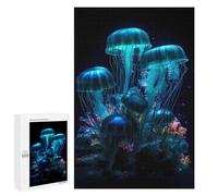 Puzzle 1000 PCS pour Adolescents Water Jellyfish Neon Jeux De Puzzle Relaxants, Défi Difficile, Cadeaux Uniques pour Anniversaire Et Noël 1000 PCS