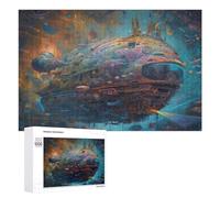 Puzzle 1000 PCS pour Adolescents Whimsical Floating Spaceship in A Fantasy Universe Puzzle pour Adultes, Jouet, Décoration Murale, Améliore La Mémoire, Aide À Exercer Le Cerveau 1000 PCS