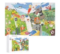 Puzzle 1000 PCS pour Adolescents Whimsical Forest Adventure Wall Mural Puzzles pour Adultes Jeux De Détente Décoration Parfaite Interaction Parent-Enfant 1000 PCS