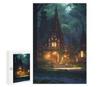 Puzzle 1000 PCS pour Adolescents Whispering Willow Cottage Puzzles pour Adultes Jeux Relaxants Décoration Intérieure Cadeaux Uniques pour Anniversaire Et Noël 1000 PCS