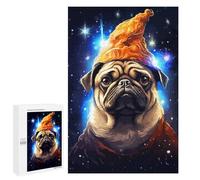 Puzzle 1000 PCS pour Adolescents Wizard Pug Cute Pixel Art Puzzle Adulte Jeu Manuel Décoration Intérieure Cadeaux Uniques pour Anniversaire Et Noël 1000 PCS