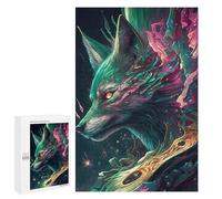 Puzzle 1000 PCS pour Adolescents Wolf Dreamlike Casse-têtes pour Adultes Jeux Relaxants Analyse Et Logique Interaction Parent-Enfant 1000 PCS