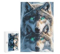 Puzzle 1000 PCS pour Adolescents Wolf Mother and Cub Puzzle pour Adultes Jouets Anti-Stress Difficile Idéal comme Cadeau 1000 PCS