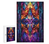 Puzzle 1000 PCS pour Adultes Abstract Stained Glass Puzzles pour Adultes - Jouets À Monter Soi-même, Amusants Et Humoristiques pour Un Anniversaire Ou Noël 1000 PCS