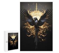 Puzzle 1000 PCS pour Adultes Black and Gold Crow 01 Puzzle Casse-tête Jeu De Réflexion Difficile Offrez-Le en Cadeau À Toute La Famille 1000 PCS