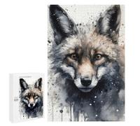 Puzzle 1000 PCS pour Adultes Fox Beauty Black Ink Puzzles pour Adultes - Jouets À Monter Soi-même, Amusants Et Humoristiques pour Un Anniversaire Ou Noël 1000 PCS