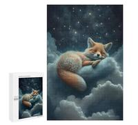 Puzzle 1000 PCS pour Adultes Fox Dreams in Clouds Puzzle pour Adultes Jeux Relaxants Découpe De Précision Idéal comme Cadeau pour Toute La Famille 1000 PCS