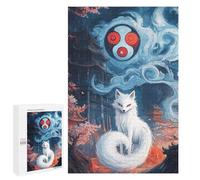 Puzzle 1000 PCS pour Adultes Fox in Japanese Temple Puzzle Casse-tête Jeu De Réflexion Difficile Offrez-Le en Cadeau À Toute La Famille 1000 PCS