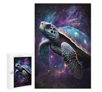 Puzzle 1000 PCS pour Adultes Galactic Sea Turtle Art Print-2 Puzzle Casse-tête Jeu De Réflexion Difficile Offrez-Le en Cadeau À Toute La Famille 1000 PCS