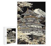 Puzzle 1000 PCS pour Adultes Japanese Castle with Mount Fuji Puzzle pour Adultes, Jouet, Décoration Murale, Cadeau Anti-Stress 1000 PCS