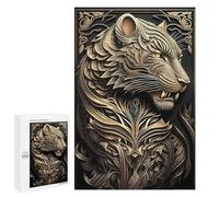 Puzzle 1000 PCS pour Adultes King Predator Tiger Puzzles pour Adultes Jeux Relaxants Cadeaux pour Femmes pour Anniversaire, Noël 1000 PCS