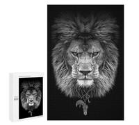 Puzzle 1000 PCS pour Adultes Lion Head Black and White Puzzle Casse-tête Jeu De Réflexion Difficile Offrez-Le en Cadeau À Toute La Famille 1000 PCS