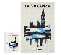 Puzzle 1000 PCS pour Adultes London England Travel Art Puzzle Casse-tête Jeu De Réflexion Difficile Offrez-Le en Cadeau À Toute La Famille 1000 PCS