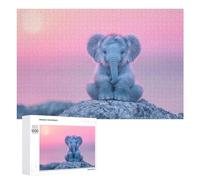 Puzzle 1000 PCS pour Adultes Lonely Baby Elephant Puzzle Anti-Stress, Jouet pour S'amuser en Famille, Cadeau Anti-Stress 1000 PCS