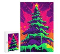Puzzle 1000 PCS pour Adultes Neon Christmas Tree Puzzle pour Adultes, Jouet, Décoration Murale, Cadeau Anti-Stress 1000 PCS