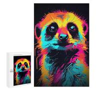 Puzzle 1000 PCS pour Adultes Neon Suricate Puzzle pour Adultes Jeu Manuel Décoration Murale Aide À Stimuler Le Cerveau 1000 PCS