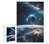 Puzzle 1000 PCS pour Adultes Planet Earth from Space Puzzle pour Adultes Jeu Manuel Décoration Murale Aide À Stimuler Le Cerveau 1000 PCS