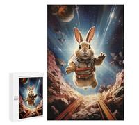 Puzzle 1000 PCS pour Adultes Rabbit in 60s Rock Album Puzzles pour Adultes - Jouets À Monter Soi-même, Amusants Et Humoristiques pour Un Anniversaire Ou Noël 1000 PCS
