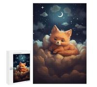 Puzzle 1000 PCS pour Adultes Red Fox Dreaming Puzzle pour Adultes Jeux Relaxants Découpe De Précision Idéal comme Cadeau pour Toute La Famille 1000 PCS