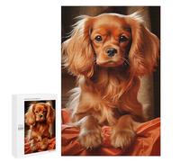 Puzzle 1000 PCS pour Adultes Ruby Cavalier King Charles Spaniel Puzzles pour Adultes - Jouets À Monter Soi-même, Amusants Et Humoristiques pour Un Anniversaire Ou Noël 1000 PCS