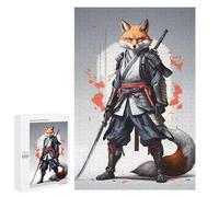 Puzzle 1000 PCS pour Adultes Samurai Fox Puzzle Casse-tête Jeu De Réflexion Difficile Offrez-Le en Cadeau À Toute La Famille 1000 PCS