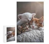 Puzzle 1000 PCS pour Adultes Sleeping Kittens Puzzles pour Adultes - Jouets À Monter Soi-même, Amusants Et Humoristiques pour Un Anniversaire Ou Noël 1000 PCS