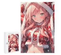 Puzzle 1000 PCS pour Adultes Smiling Anime Girl in Red Puzzle Casse-tête Jeu De Réflexion Difficile Offrez-Le en Cadeau À Toute La Famille 1000 PCS