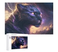 Puzzle 1000 PCS pour Adultes Thundering Panther Wild Power Unleashed Puzzle pour Adultes Jeux Amusants Analyse Et Logique Cadeaux d'anniversaire Et Cadeaux Uniques 1000 PCS