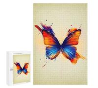 Puzzle 1000 PCS pour Adultes Watercolor Butterfly Puzzle Casse-tête Jeu De Réflexion Difficile Offrez-Le en Cadeau À Toute La Famille 1000 PCS